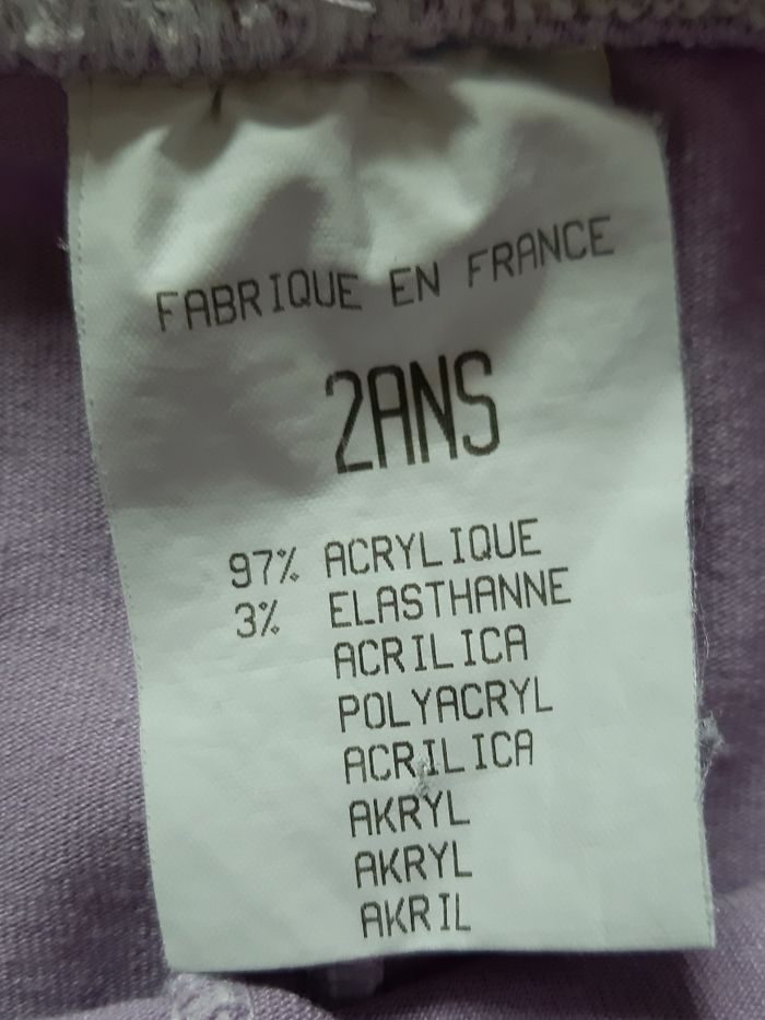 legging mauve fille - papillons - 2 ans - photo numéro 4
