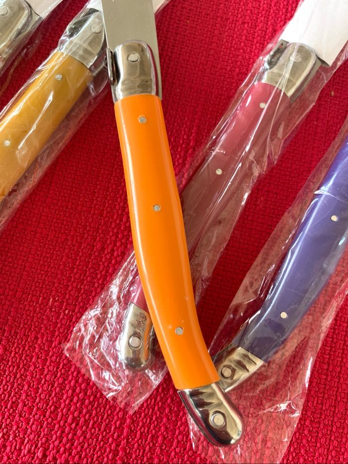 Lot 6 couteaux laguiole multicolore - photo numéro 4