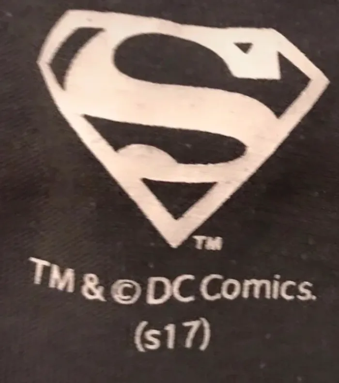 T-shirt superman vintage imprimer manches courtes gris rose taille S - photo numéro 3