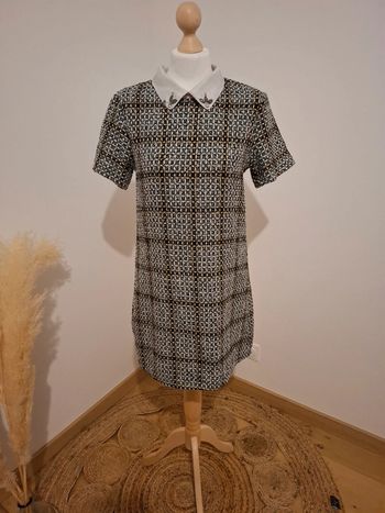 Robe chic grise en tweed taille S 36