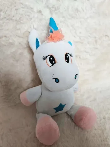 💗💙Peluche licorne blanche rose bleu doudou enfant jouet bébé licorne kawaii💗💙