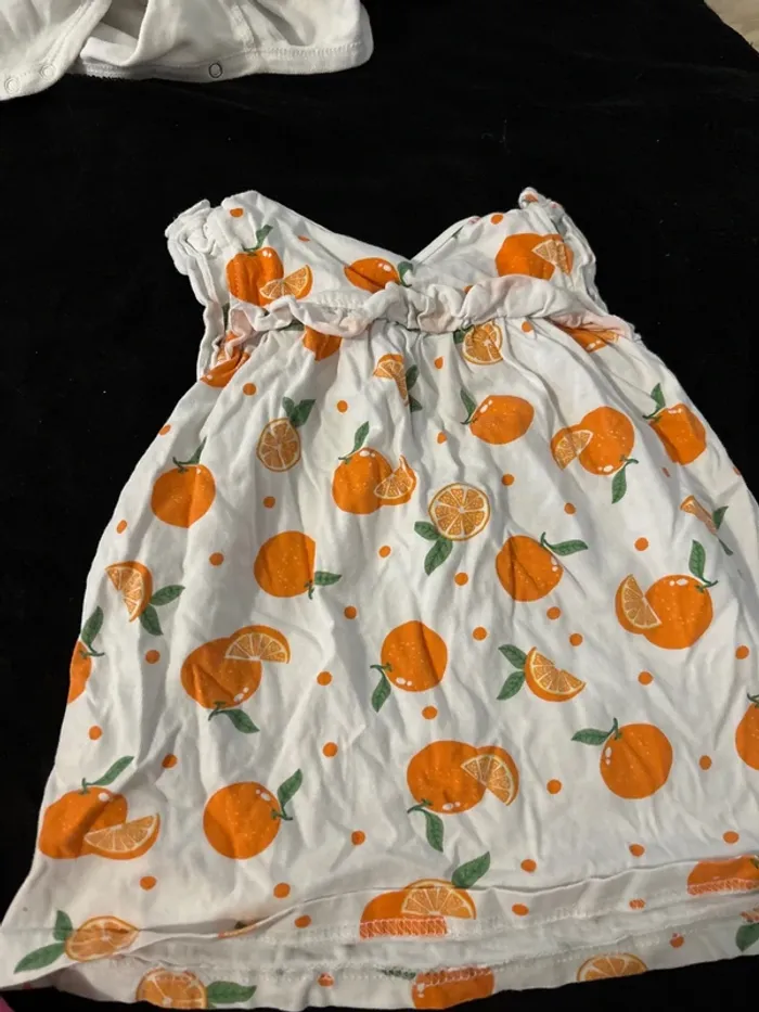Robe orange bébé fille 6/9 mois - photo numéro 2