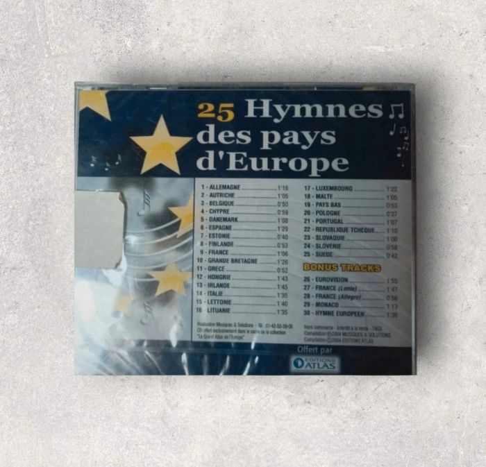 CD Audio – 25 Hymnes des Pays d’Europe – NEUF - photo numéro 2