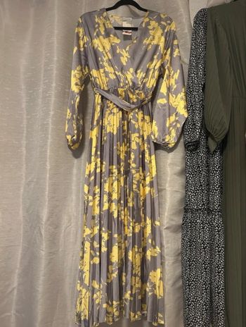 Robe longue plissé femme