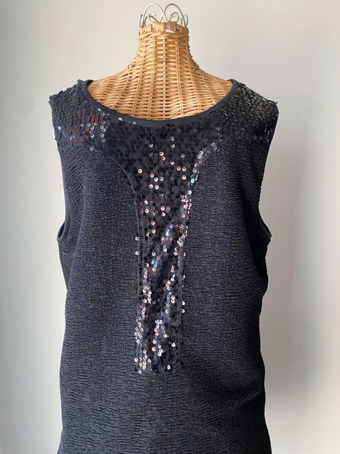 Robe Promod taille 36 noire avec sequins taille 36 - photo numéro 5