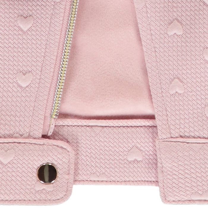 Veste perfecto motifs cœurs en jacquard pour bébé fille - photo numéro 3