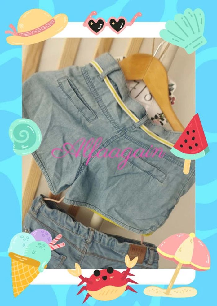 Lot shorts jean 7/8ans - photo numéro 2