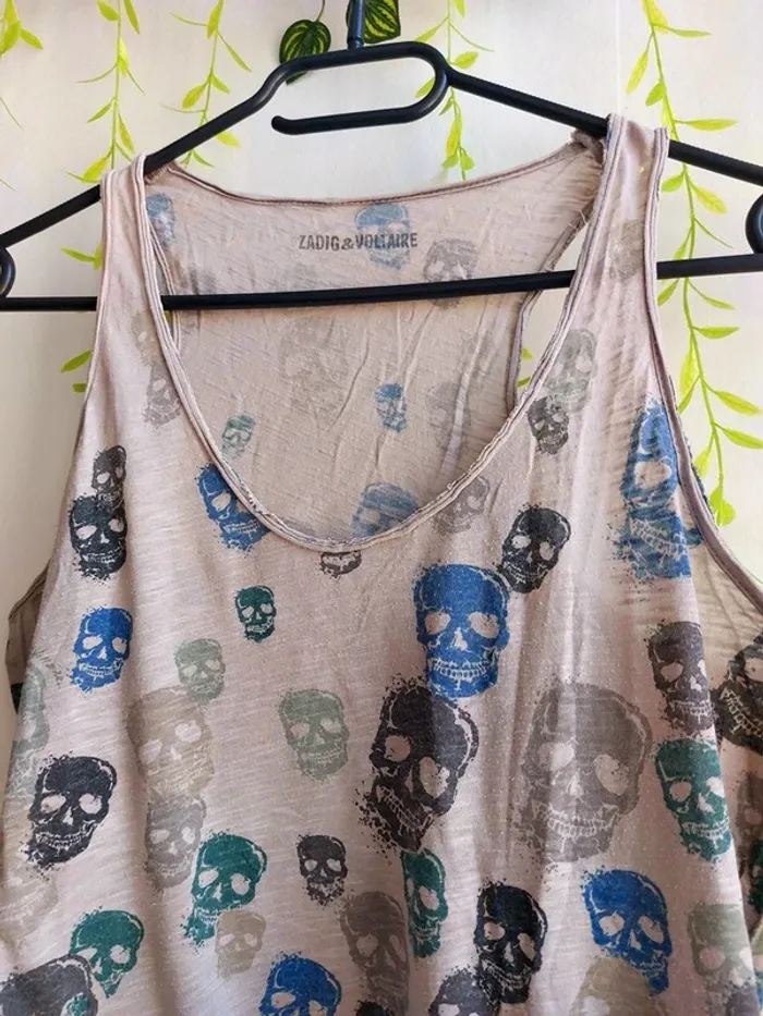 Débardeur Zadig & Voltaire – XS – Crème/Multicolore – État : Très bon - photo numéro 2