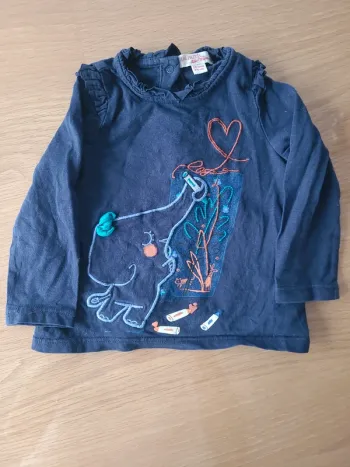 T-shirt éléphant 12 mois