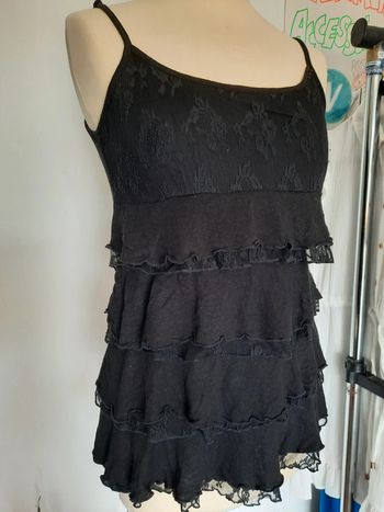 Dressing vintage débardeur femme 38 noir DDP #lora11vintage