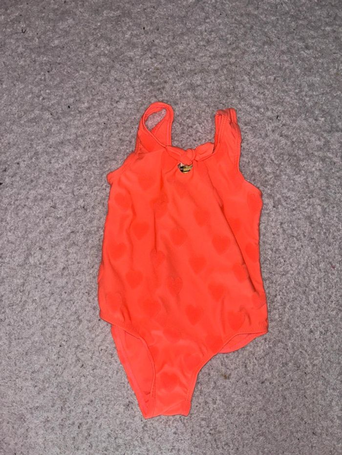 Maillot de bain corail cœur bébé