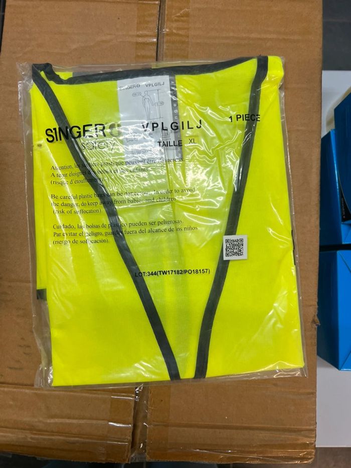 50 gilets jaune fluo singer xl neuf - photo numéro 3