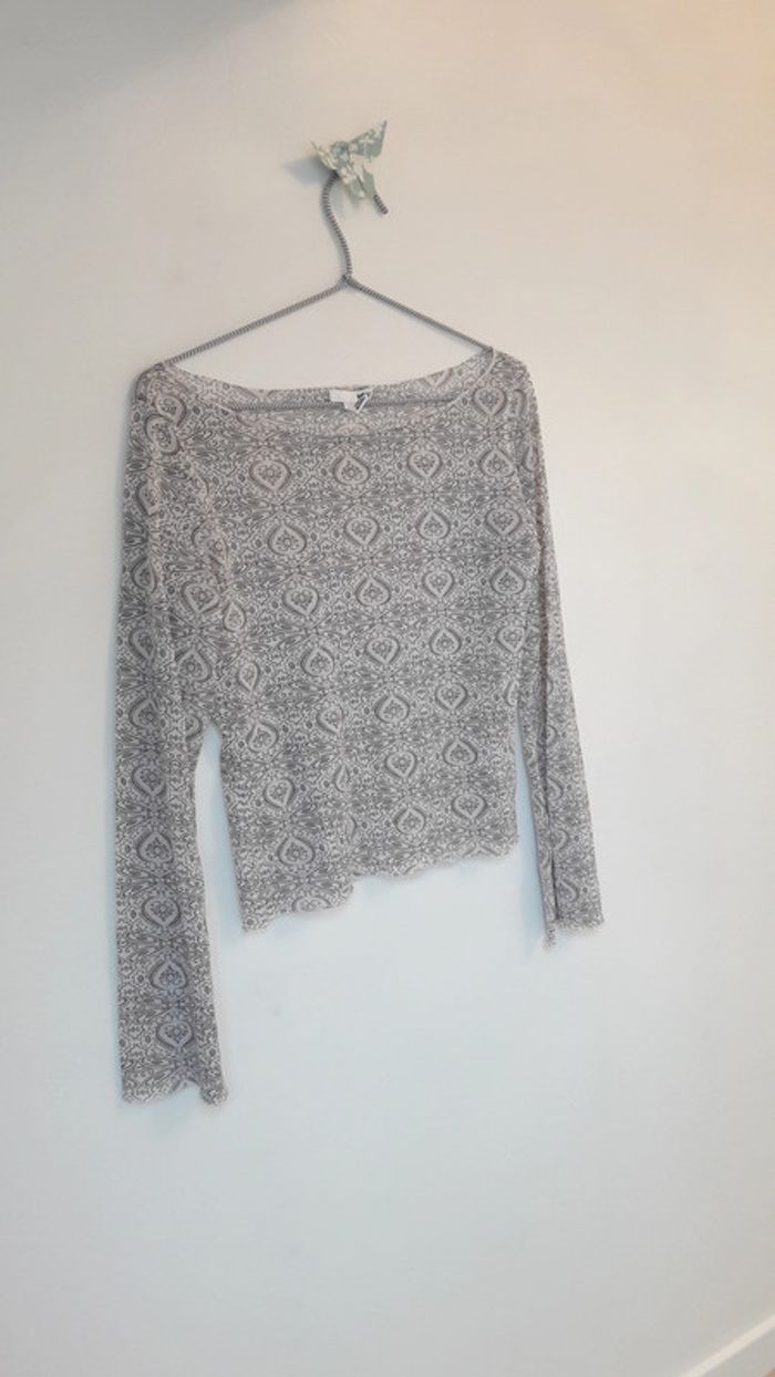 👩 Top manches trompettes voile polyamide femme 38-40 - photo numéro 2