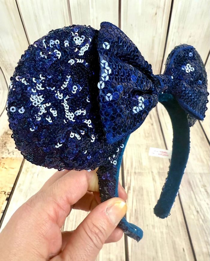Ears (serre tête) oreilles de Minnie à sequins bleu marine Tokyo Disneyland - photo numéro 3