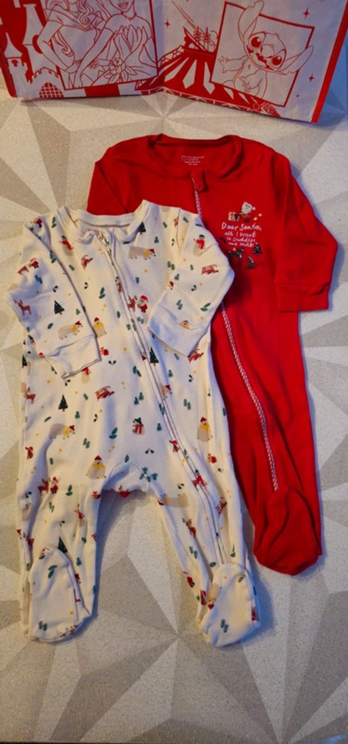 Lot pyjamas Noël 6/9 mois