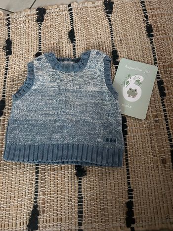 Pull sans manches bébé mixte 6 mois