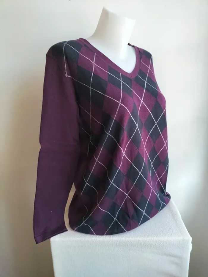 Pull Femmes Col V Tommy Hilfiger - Taille L - photo numéro 3
