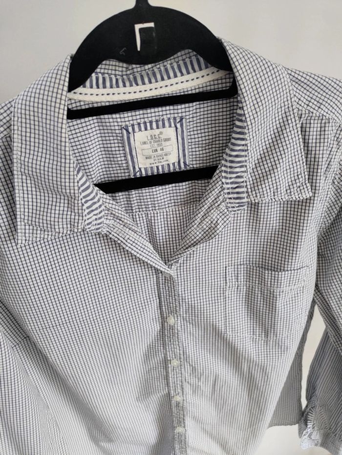 H&M chemise blanc et marine 46 - photo numéro 3