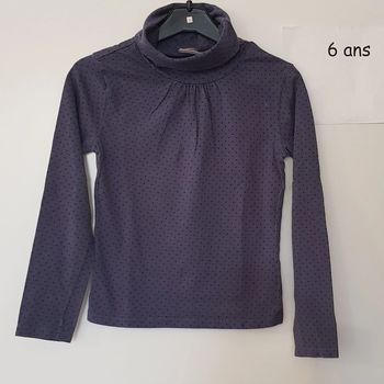 T-shirt ml col roulé 6 ans