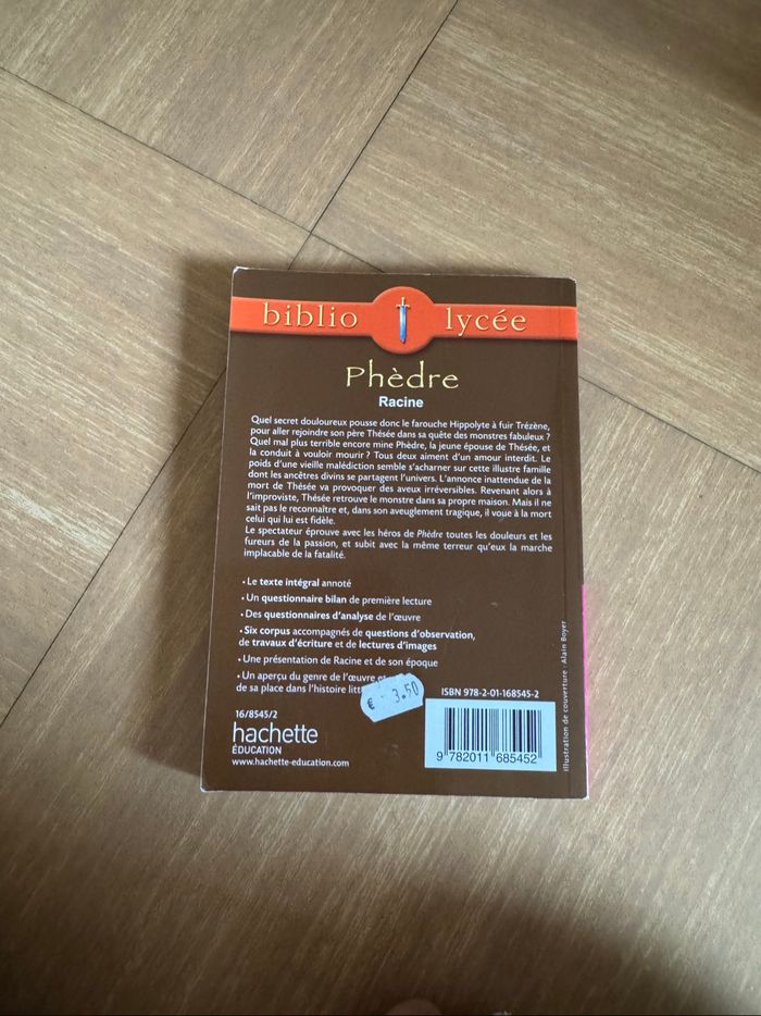 Livre phèdre - photo numéro 3