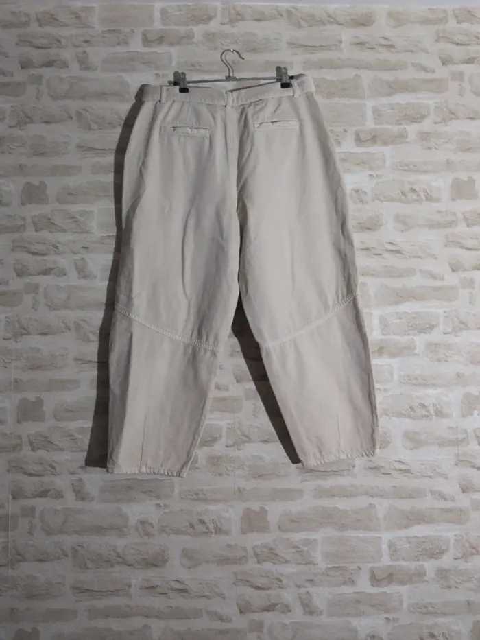 Pantalon large baggy Promod – Taille 44 – Beige - photo numéro 3