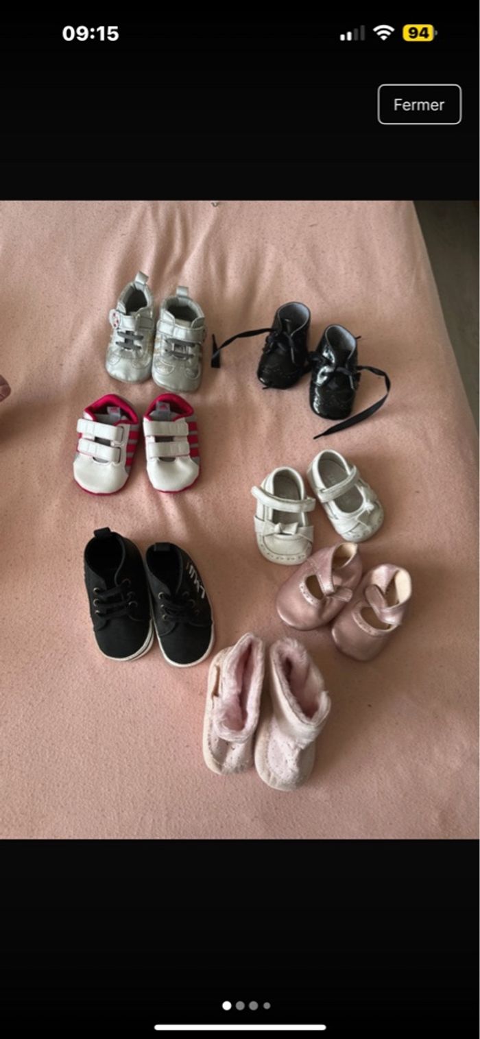 Lot chaussures bébé fille