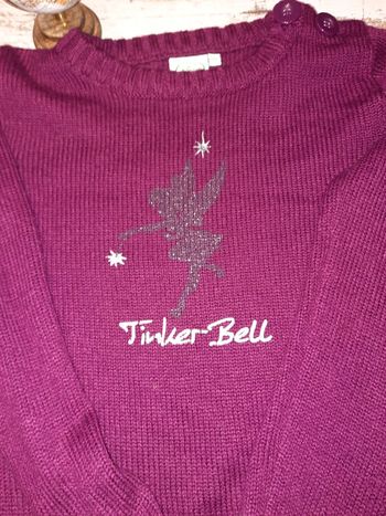 Pull bordeau fée clochette