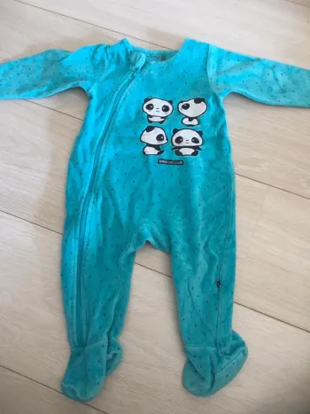 Pyjama velours 9 mois sucre d’orge