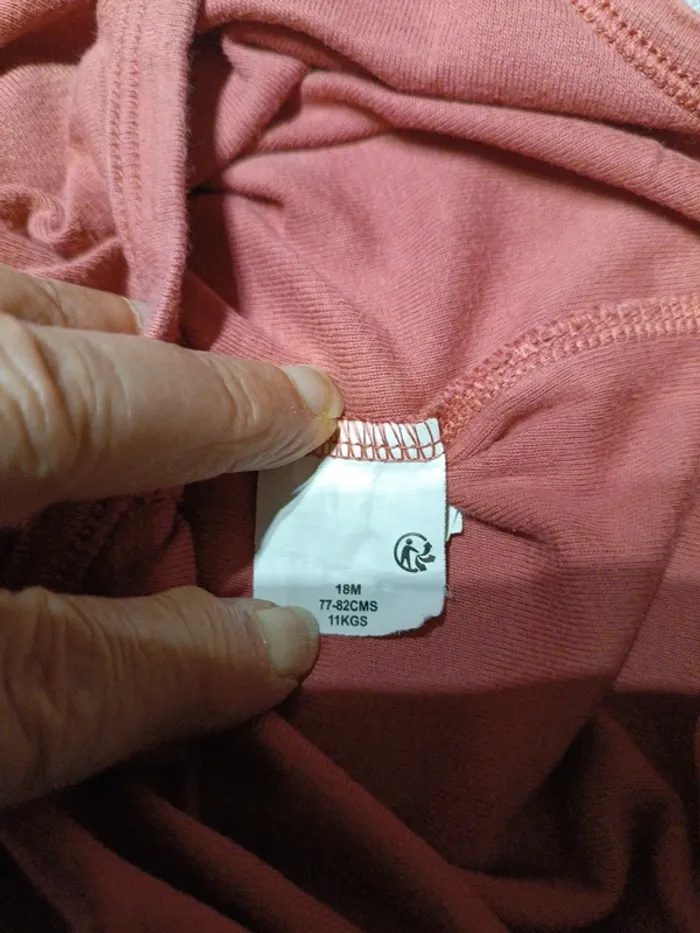 Body uni bordeaux clair Kiabi 18M - photo numéro 4