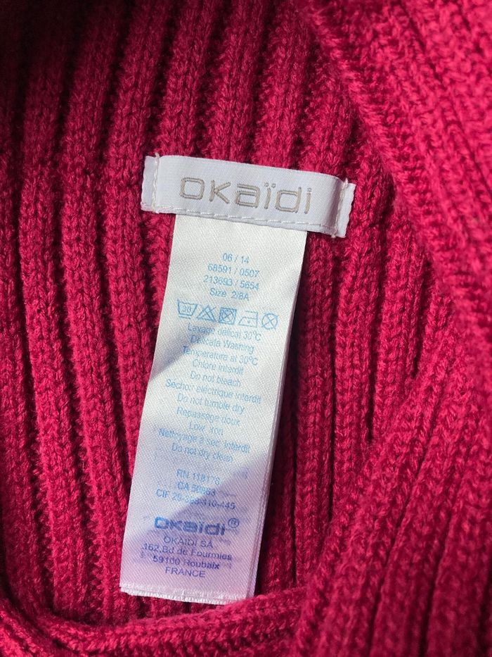 Ensemble hiver fille Okaïdi bonnet et tour de cou fuchsia 2 ans - photo numéro 5