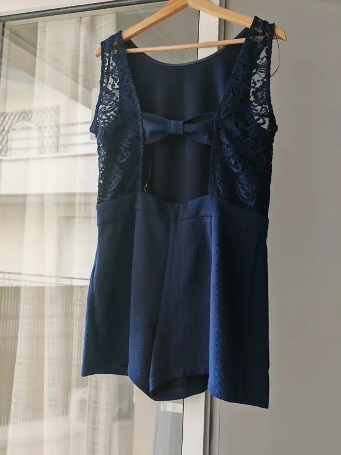 Combishort bleu dos nu NAF NAF 38 - Neuf avec étiquette