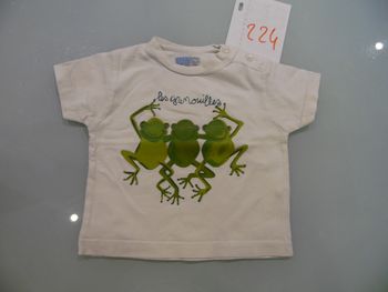 t-shirt 6 mois manche court tape a l'oeil