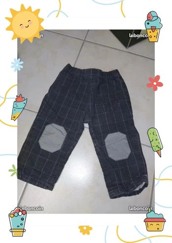 Pantalon Disney winnie l'ourson rayé bleu gris 18 mois