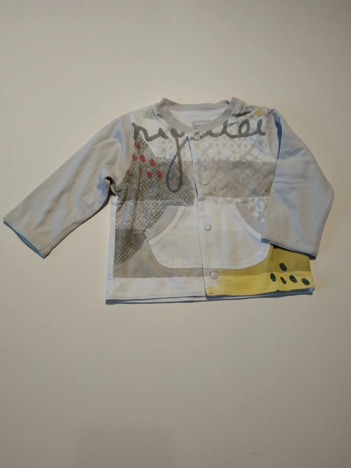 gilet sweat à boutons catimini garcon 6 mois