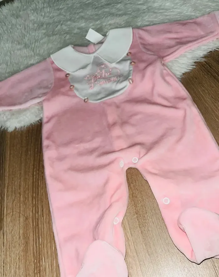 Pyjama rose coton - photo numéro 2