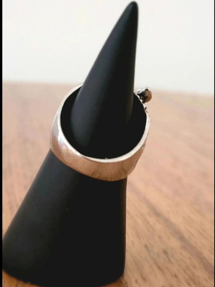 Bague tête de loup argentée – anneau tribal homme – style biker sauvage Taille 7 17.3 mm - photo numéro 4