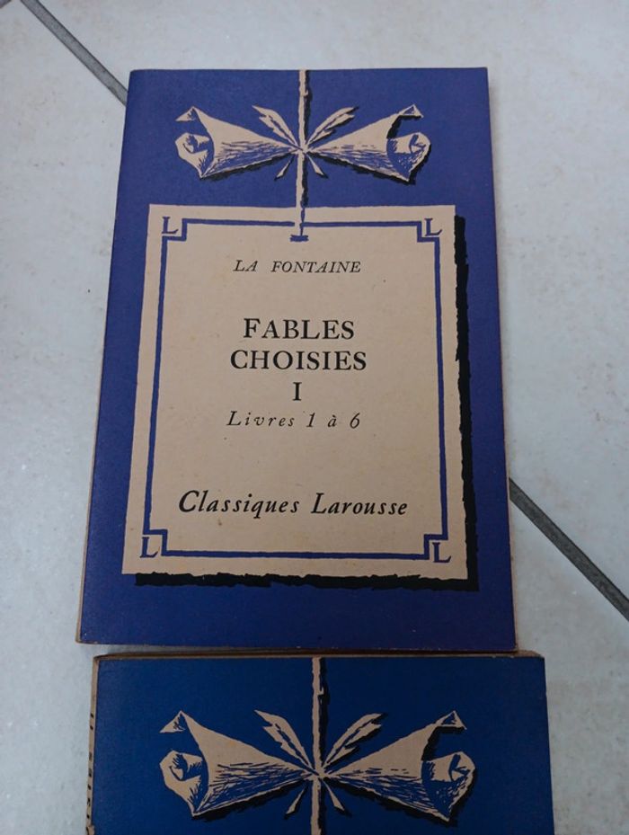 2 livres Fables choisies 1 et 2 de La Fontaine - photo numéro 2