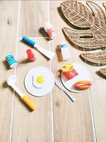 🍟Jeu d'imitation - Dinette en plastique lot divers aliments Fast food