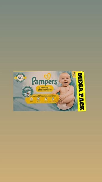 🍼 Pampers Premium Protection Taille 2 – Méga Pack 🧡
