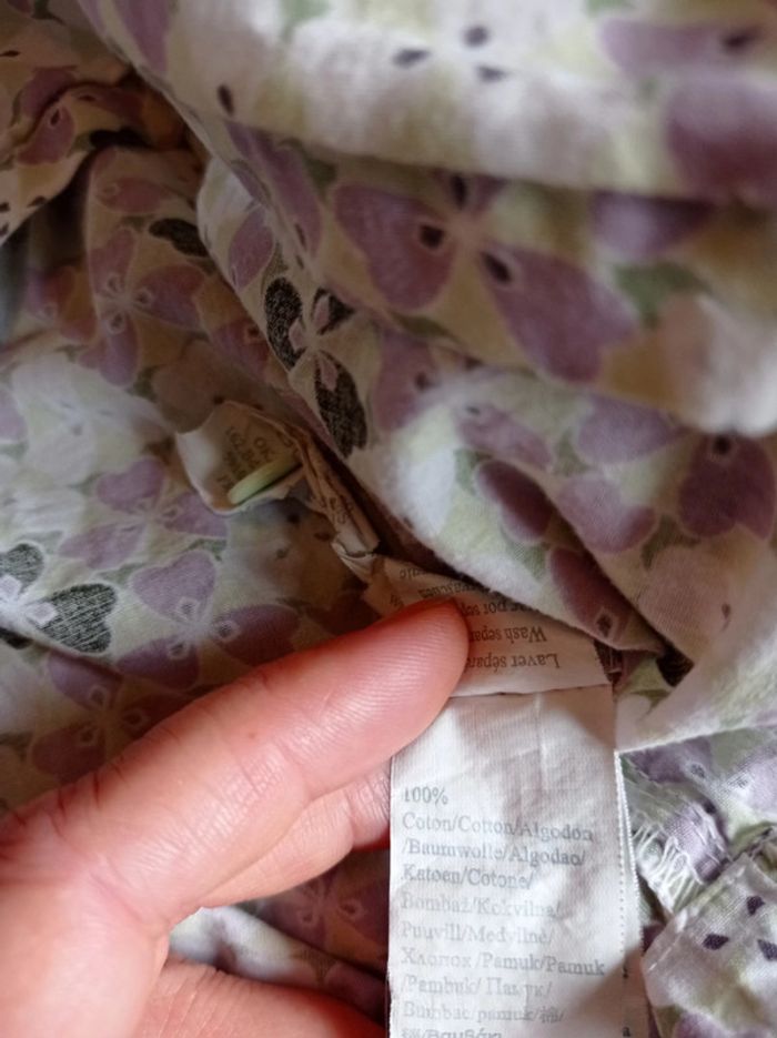 Blouse à motif violet et vert - photo numéro 3