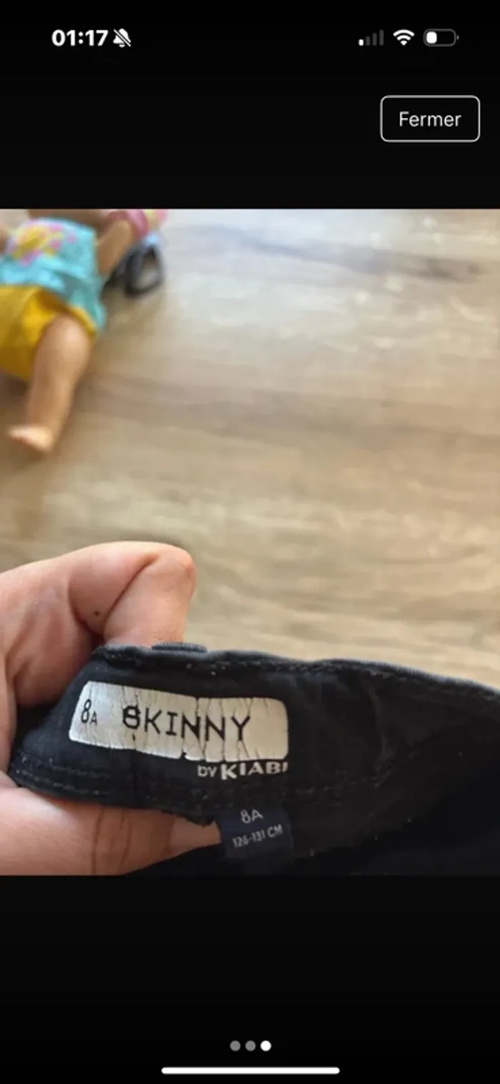 Jean skinny noir fille– Kiabi – 8 ans - photo numéro 4