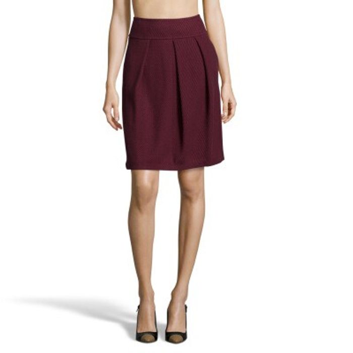 ELEGANCE PARIS - Jupe d'hiver bordeaux T42