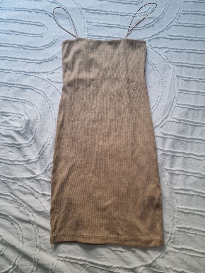 Robe moulante beige Pull and Bear taille S