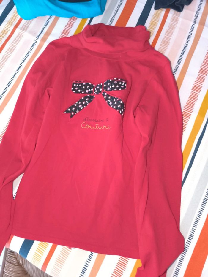 Lot de 4 tee shirts col roulé manches longues 8 ans - photo numéro 5