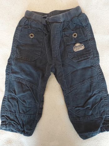 Pantalon velours doublé coton