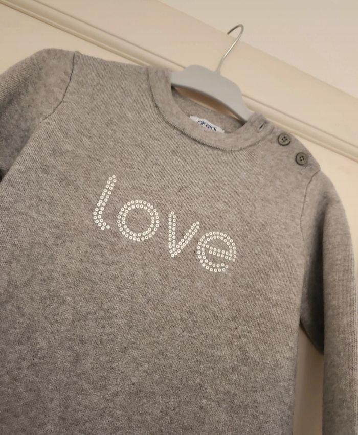 Robe pull fourrée Okaidi 10 ans gris neuve - photo numéro 2