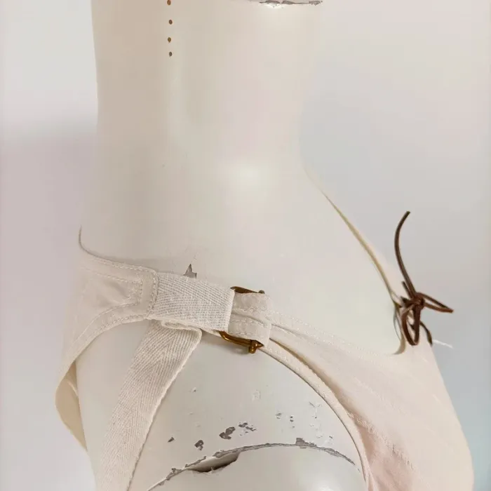 robe asymétrique IKKS beige et blanche empiècement bohème bretelles réglables taille 36 A313 - photo numéro 11