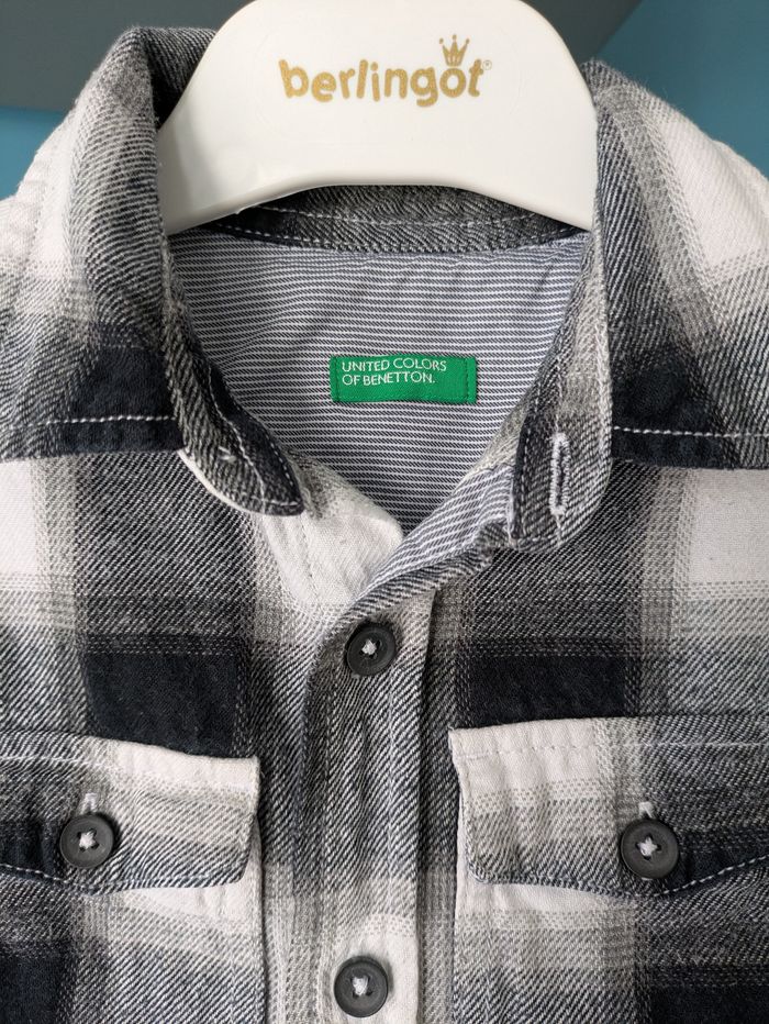 Chemise 3 ans Benetton carreau - photo numéro 2