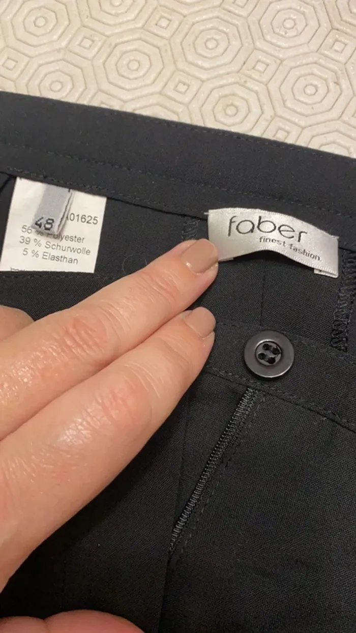 Pantalon noir droit large Faber - photo numéro 5
