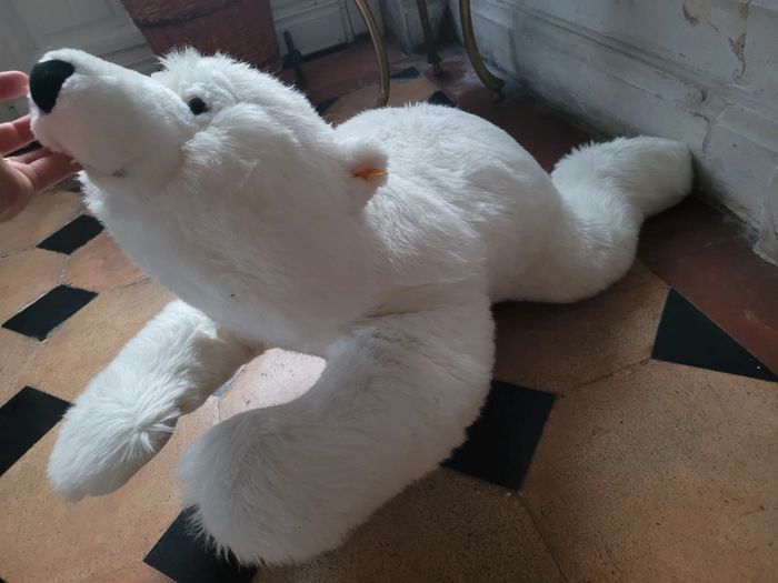 Peluche Énorme Ours Polaire Blanc 90cm Steiff Arco collection doux doudou - photo numéro 4